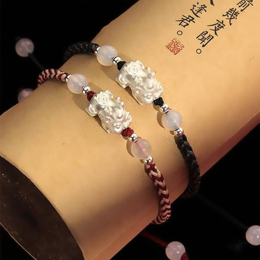 Feng Shui Pi Xiu Wealth - Bringing Bracelet - Red/Black String - SHOP