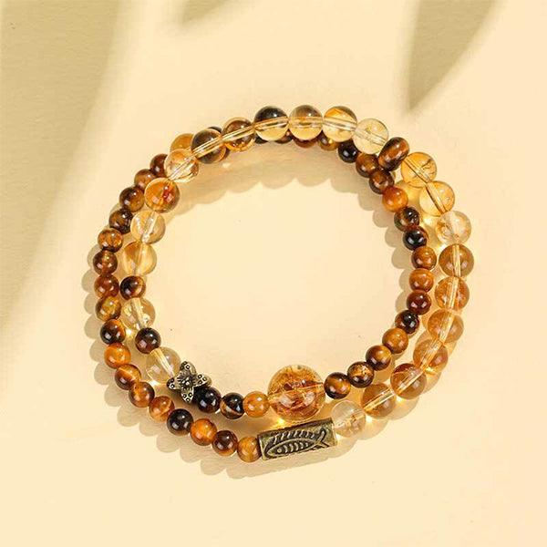 Lucky Wealth - Bringing Bracelet - Yellow Tower Crystal Koi Fish Bracelet - SHOP