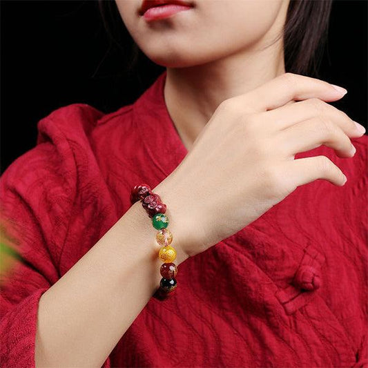 Wealth - Attracting Bracelet - Five Paths of Wealth Deities Zisha Pi Xiu Bracelet - SHOP