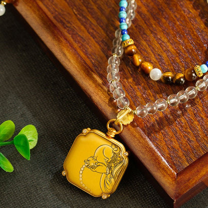 Hand - painted Zalimar Mount Wutai Five Brothers Thangka Pendan - SHOP