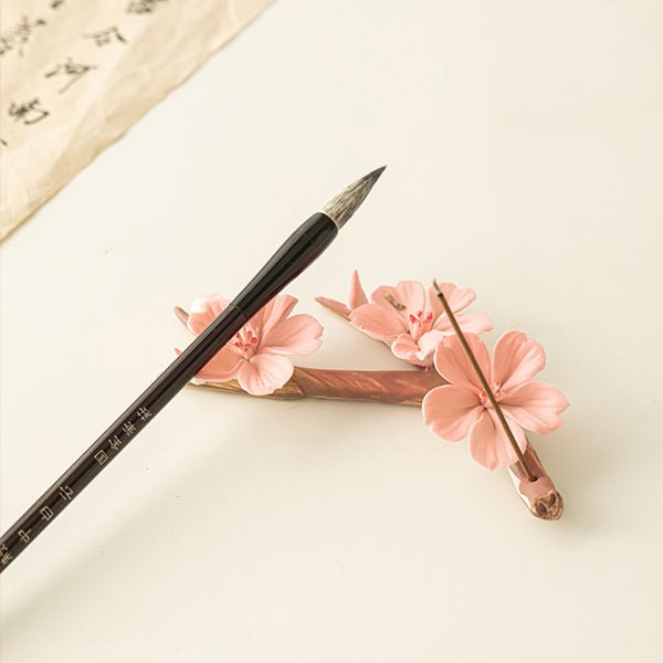 Pink Plum Blossom Ceramic Incense Holder - SHOP