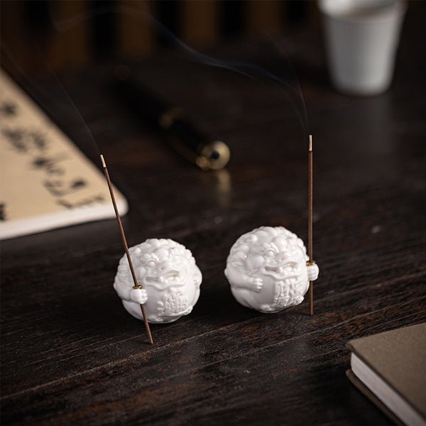 White Porcelain Pixiu Incense Holder - SHOP