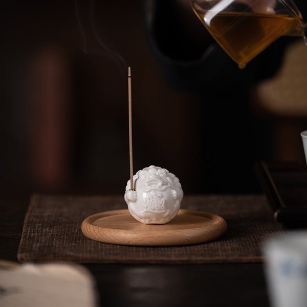 White Porcelain Pixiu Incense Holder - SHOP